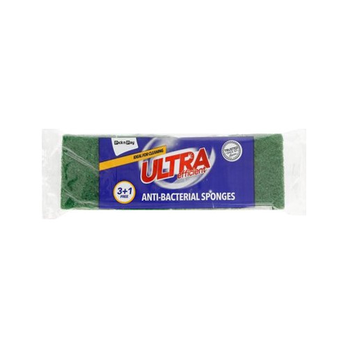 Pnp Ultra Anti Bacterial Sponges 4 pack