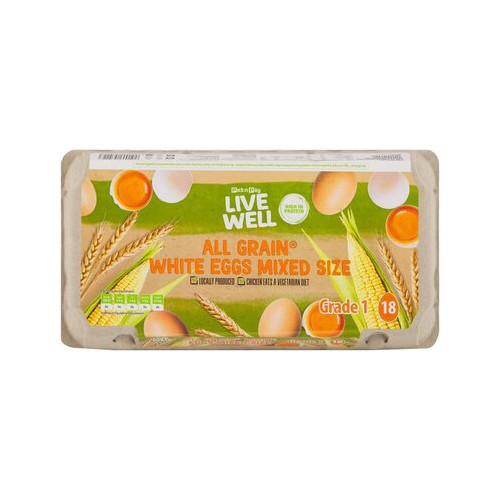 Pnp White All Grain Eggs 18 pack