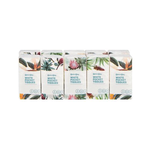 pnp white pocket tissues x 10