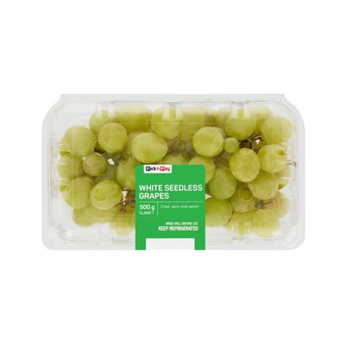 Pnp White Seedless Grapes 500g