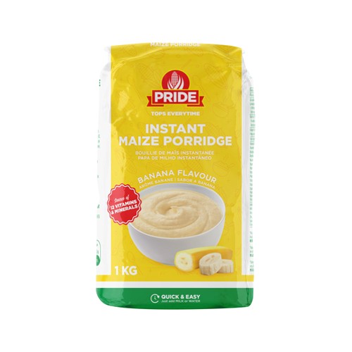 Pride Banana Flavour Instant Maize Porridge 1kg