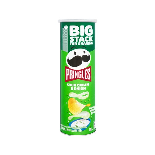 pringles sour cream & onion potato chips 165g