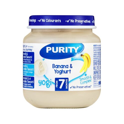 purity jar banana & yoghurt 125ml from 7 months