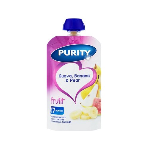 purity pouch pear banana & guava 110ml from 6 months