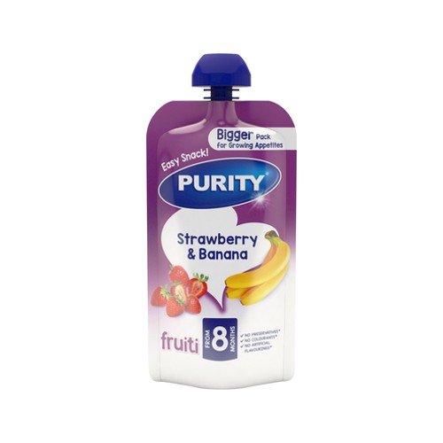 purity strawberry & banana snack 150ml