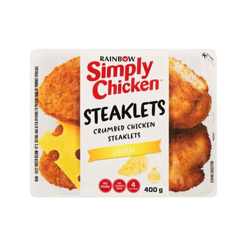 Rainbow Saucy Chicken Steaklets Cheese 400g