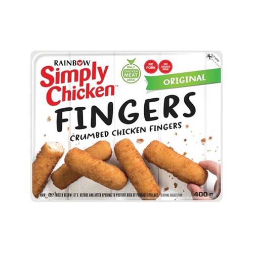 Rainbow Simply Chicken Frozen Finger Original 400g