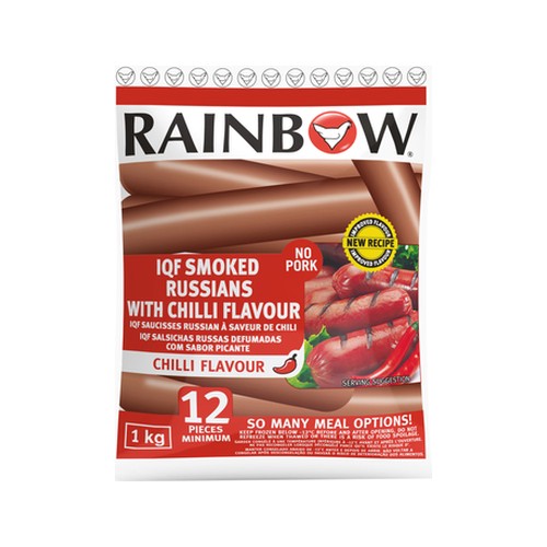rainbow smoked chilli chicken russians 1kg
