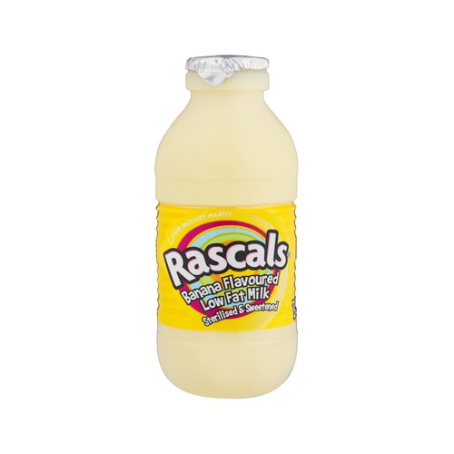 rascals banana flavoured low fat milk 350ml