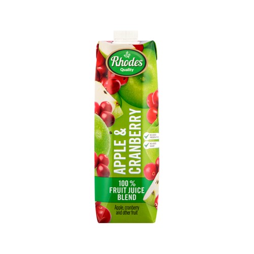 Rhodes Quality 100 Apple & Cranberry Juice 1l