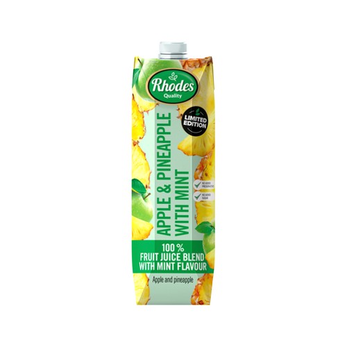 Rhodes Quality 100 Apple & Pineapple with Mint Fruit Juice Blend 1l