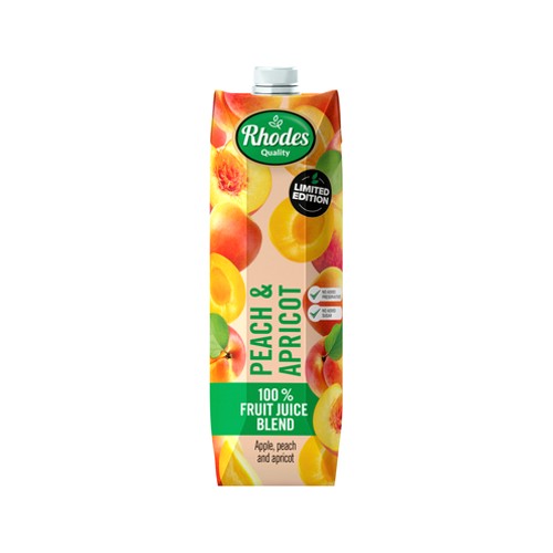 Rhodes Quality 100 Peach & Apricot Fruit Juice Blend 1l