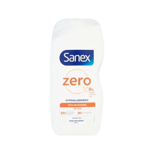 Sanex Zero Sensitive Dry Skin Shower Gel - Body Wash 500ml