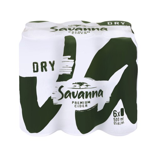 Savanna Dry Can 6 x 500ml