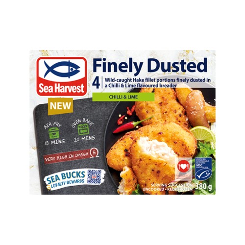 Sea Harvest Chilli and Lime Frozen Hake Fillets 380g