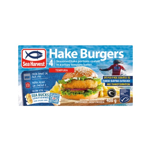 Sea Harvest Tempura Hake Burgers 4 pack 400g