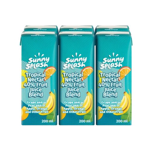 Sunny Splash Tropical Nectar Juice 6 x 200ml