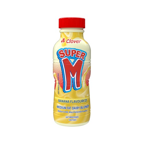 super m medium fat banana milk 300ml
