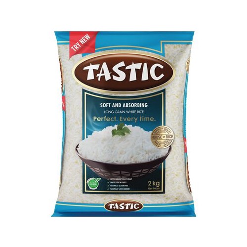Tastic Soft & Absorbing Long Grain White Rice 2kg