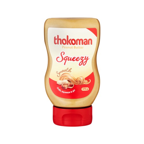 thokoman squeezy smooth peanut butter 375g