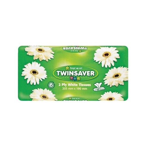 twinsaver 2 ply white tissues 90s