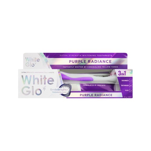 white glo purple radiance whitening toothpaste 100ml