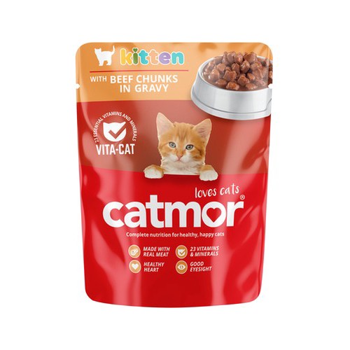 Catmor Cat Food Kitten Beef Gravy 70g
