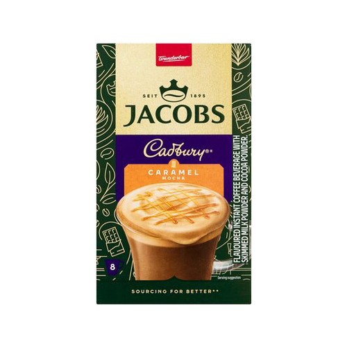 Jacobs Cadbury Instant Caramel Mocha Flavoured Cappuccino 8 x 18g