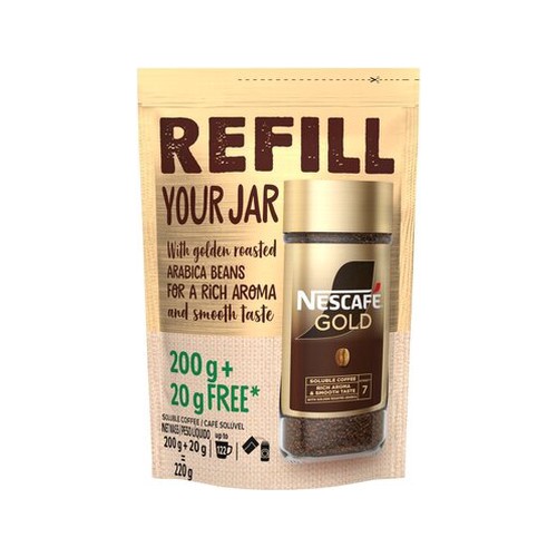 Nescafe Gold Instant Coffe Refill Pack 220g