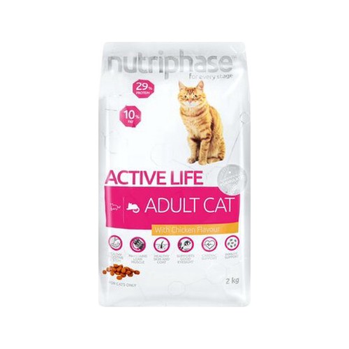 Nutriphase Active Life Adult Chicken Flavoured Cat Food 2kg