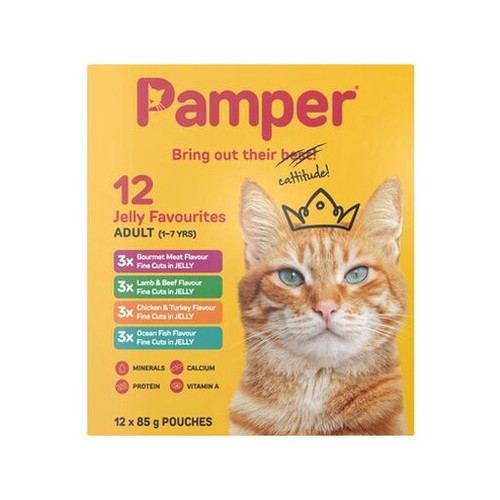 Pamper Fine Cuts Multipack Jelly 12 x 85g