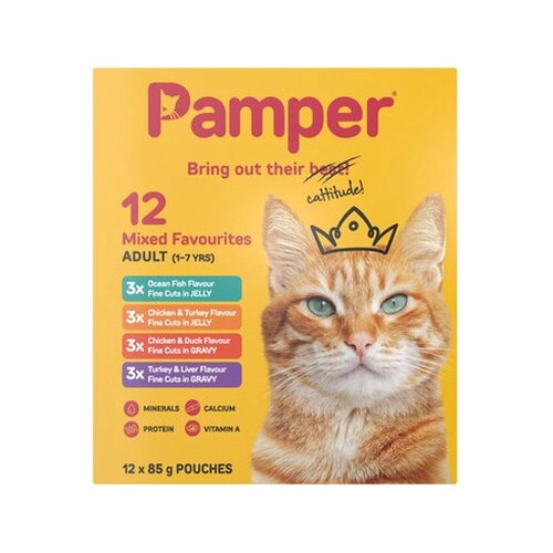Pamper Friskies Mixed Multi Pack Fine Cuts 12 x 85g
