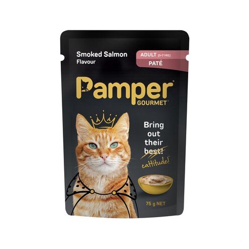 Pamper Pate For Cats Salmon 75g