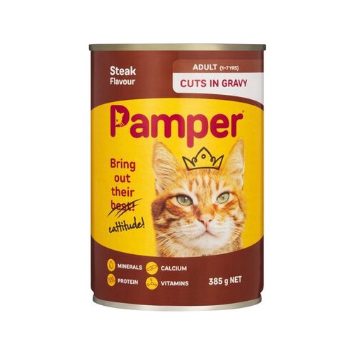 Pamper Steak Cuts in Gravy 385g