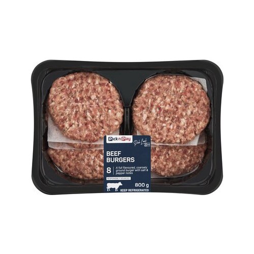 PnP Beef Burgers 800g