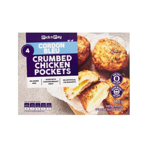 PnP Crumbed Chicken Cordon Bleu 540g