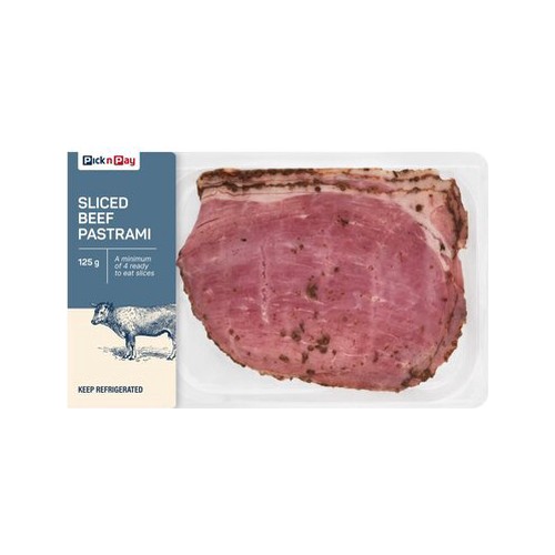 PnP Sliced Pastrami 125g