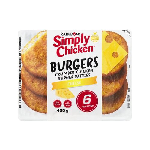 Rainbow Chicken Cheese Burgers 400g