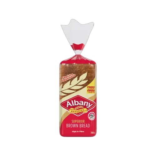 albany superior brown bread 700g