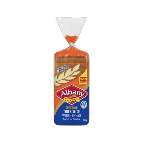 albany superior thick slice thick slice white bread 700g