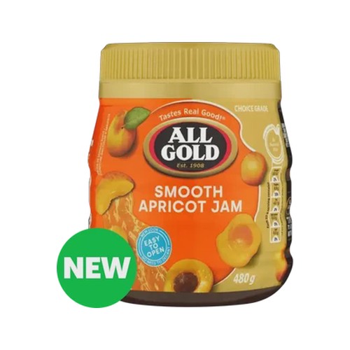all gold smooth apricot jam 480g