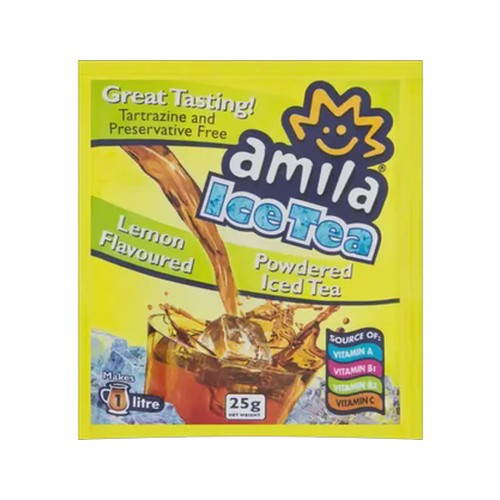 amila lemon flavoured powdered ice tea 25g