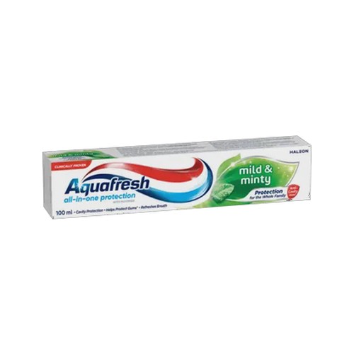 aquafresh all-in-one protection mild & minty fluoride toothpaste 100ml