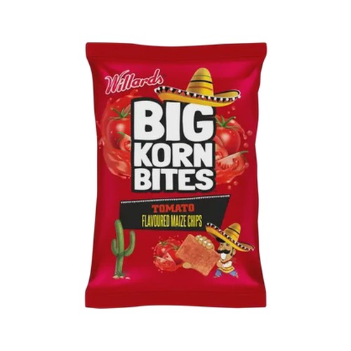 big korn bites tomato flavoured maize chips 120g