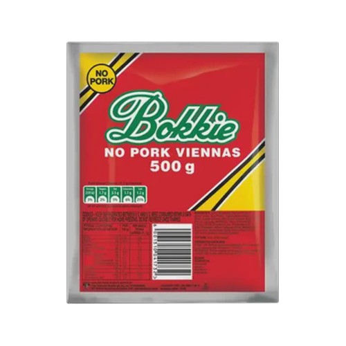 Bokkie No Pork Viennas 500g