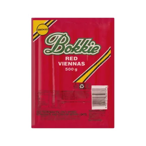 bokkie smoked red viennas 500g