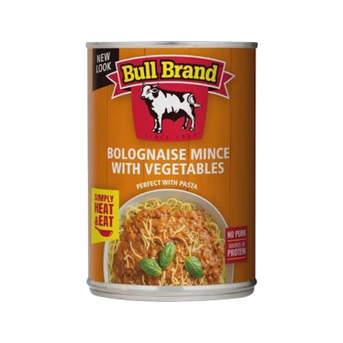 bull brand bolognaise mince with vegetables 400g