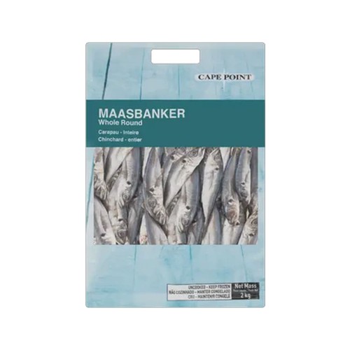 cape point frozen whole round maasbanker 2kg