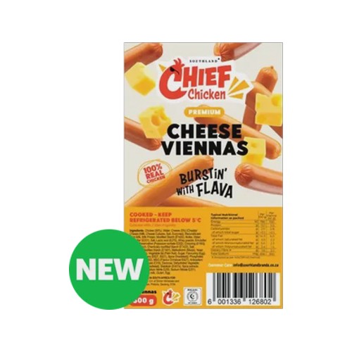Chief Chicken Premium Cheese Viennas 500g