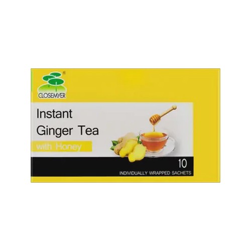 closemyer instant ginger tea with honey 10 pack